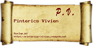 Pinterics Vivien névjegykártya
